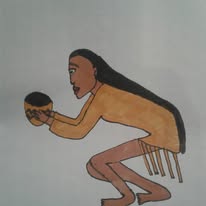 Native bringing prayer bowl